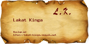 Lakat Kinga névjegykártya