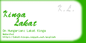 kinga lakat business card